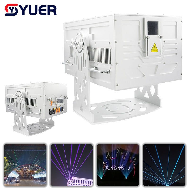 YUER™️ 30W Waterproof IP65 Outdoor Laser Light Projector with Flight C ...